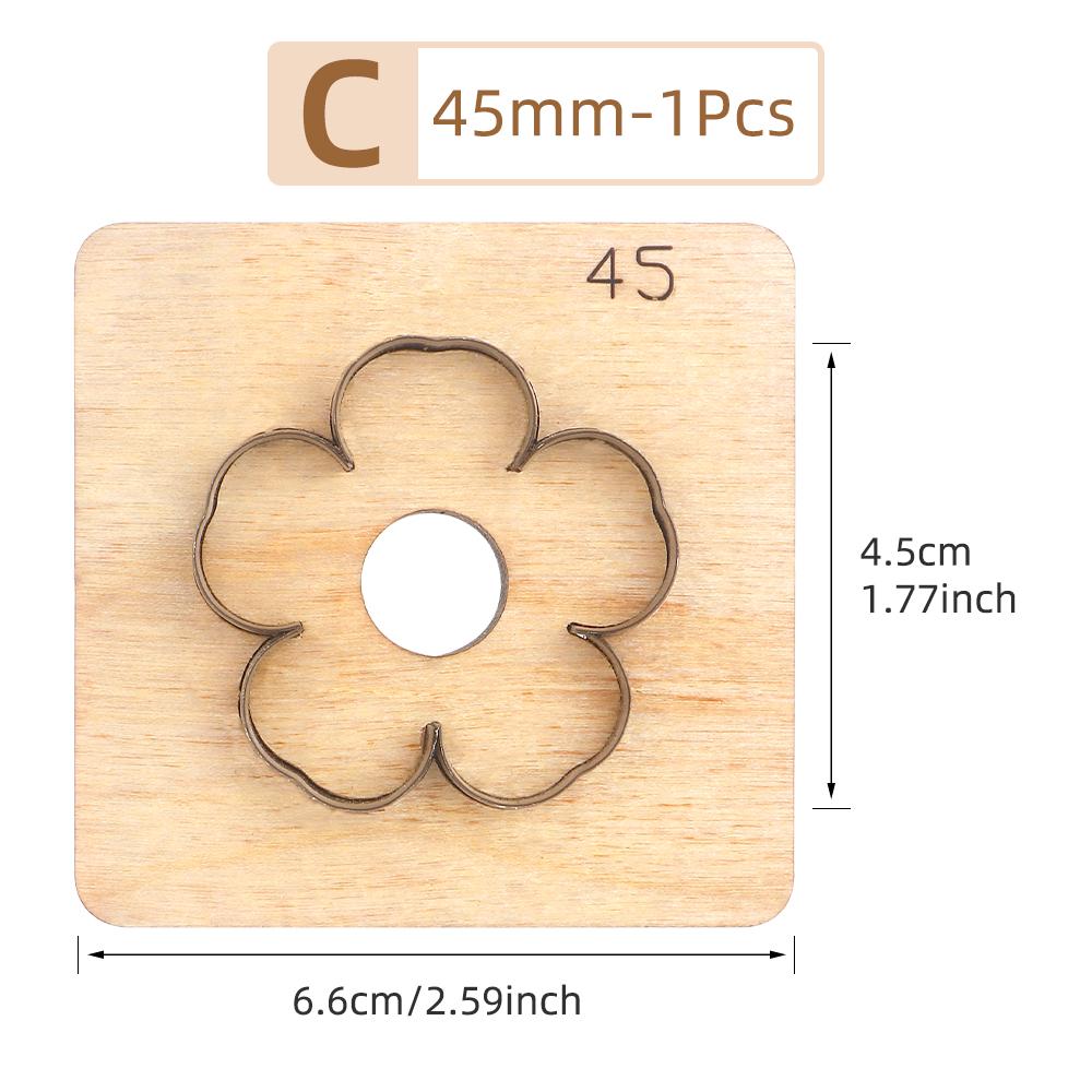 Sakura,Flower,Five-Pointed Stars Leather Die Cut, Steel Rule Punch Mold, DIY Metal Die Cutter Punch Crafts Kraft Tool(2.5-5.5cm)