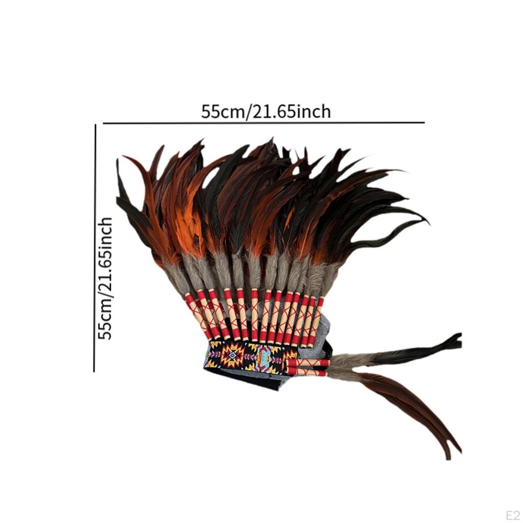 Künstlicher Federschmuck Kopfschmuck Amerikanischer Indianer Stil für Karneval Cosplay