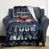 Name Custom Dallas Cowboys Logo Print Flannel Blanket High Quality Warm Comfortable Cover for All Seasons Perfect for Gifts Home Decor