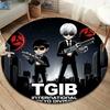 Tokyo Ghoul Runder Teppich Teppich für Wohnzimmer Schlafzimmer Sofa Spielzimmer Dekor Rutschfeste Bodenmatte