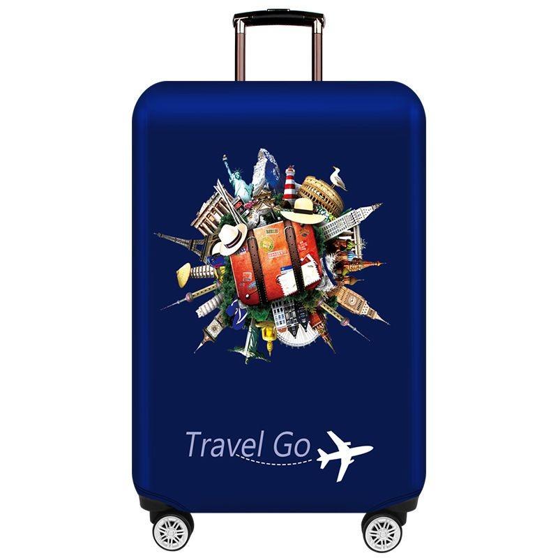 Luggage Case Thin Protective Cover Cartoon Pattern Trolley Travel Leather Box
