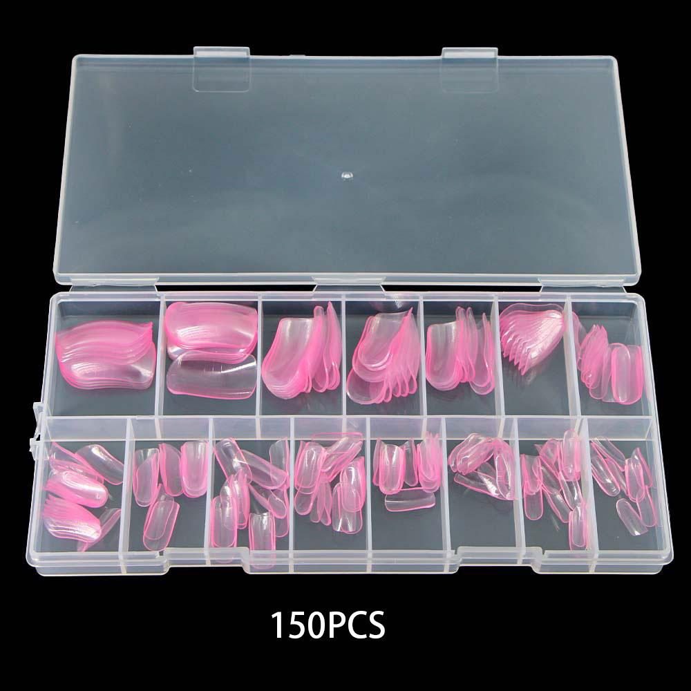 60/150/300 Buc. Tips Unghii Presate Acoperire Completă Stiletto Migdală Pătrată Sicriu French False False Soak Off Gel Tips Extensie Unghii Capsulă