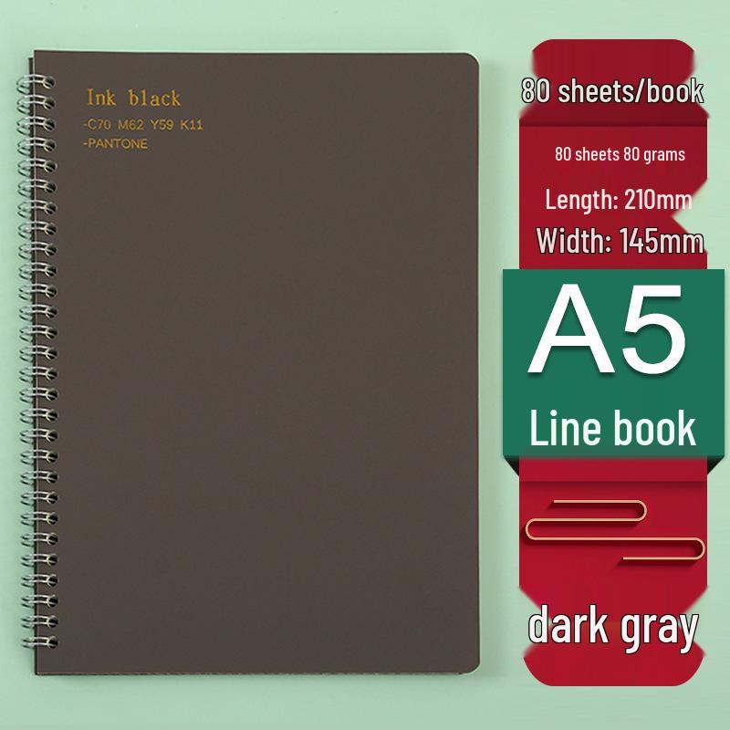 Retro Morandi A5 Spiral Notebook - Loose-Leaf Student Homework Notebook