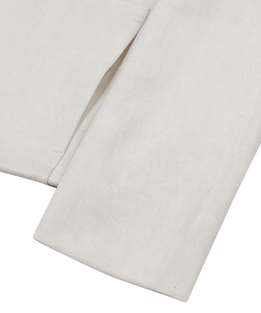 Ironyporno Whiteline 86-Iro134 Semi-Dart Stadium Suede Jacket Ivory