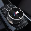 WKRA1 Fine Polishing Car Interior Multimedia Button Knob Cover Trim Decor Sticker For BMW M Power X3 X4 X5 X6 G01 G02 F10 F33