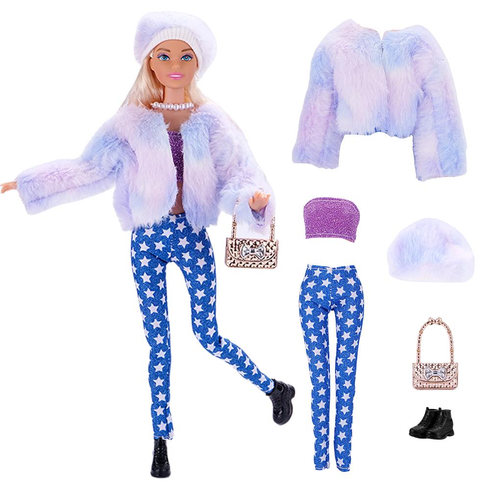 1/6 Babi Doll Clothes For 29-32 CM Dolls Accessories Knitted Cotton Sweater Dress Doll Clothing Shoes 11.5 Inch Doll Coat JJ