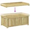 Outdoor Cushion Box Impregnated Pine Wood 104 X 60 X 47 Cm