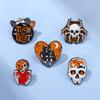 Halloween Enamel Pins Punk Ghost Skull Spider Brooch Backpack Brooch Badge Party Clothing Accessories Gift