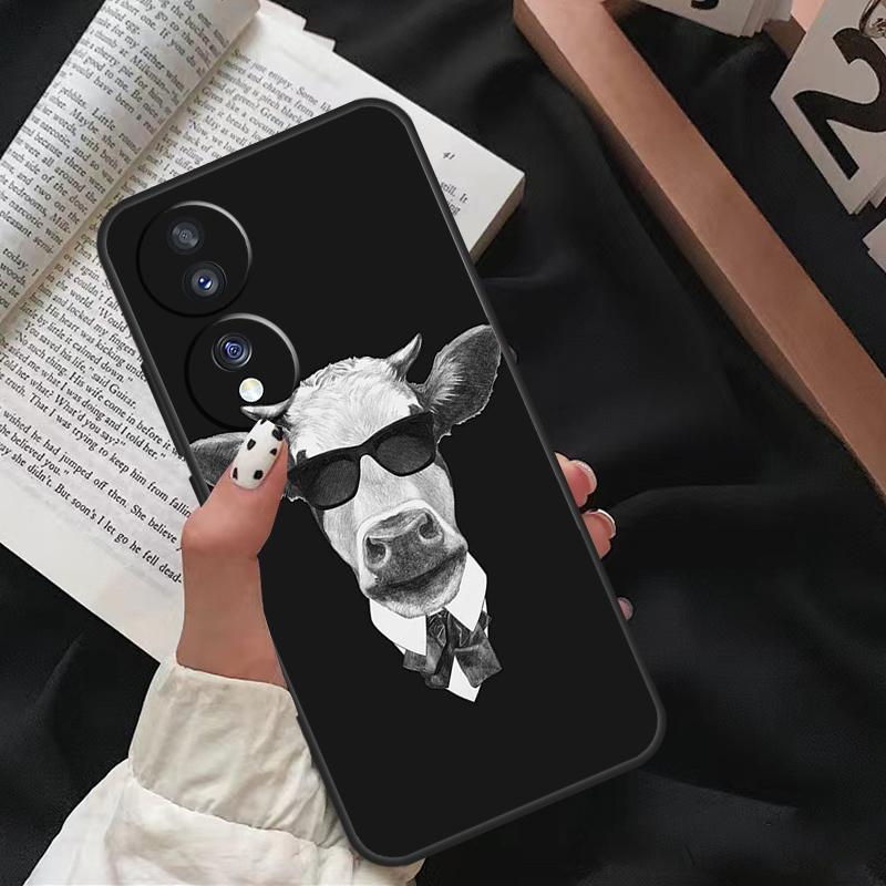Funny Cow Face For Honor Magic 8 6 7 Pro Case For Honor X9d X9c X9b X9a X8c X8b 200 400 50 70 90 Lite Win RT