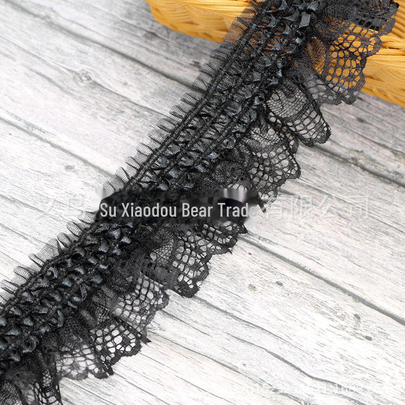 

Эластичное плиссированное кружево: Универсальная декоративная ткань для одежды, аксессуаров, нарядов для домашних животных и упаковки (3 выстрела)