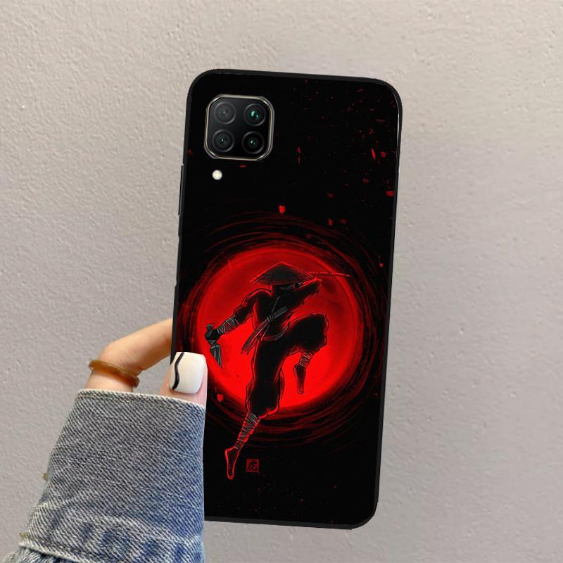 Japan Ninja Samurai Red Sun For Huawei Nova Y70 Y90 Y60 Y73 Y72 Y61 Y91 12s 12i 11i 8i 9 10 SE P40 Lite P60 P30 Pro Case