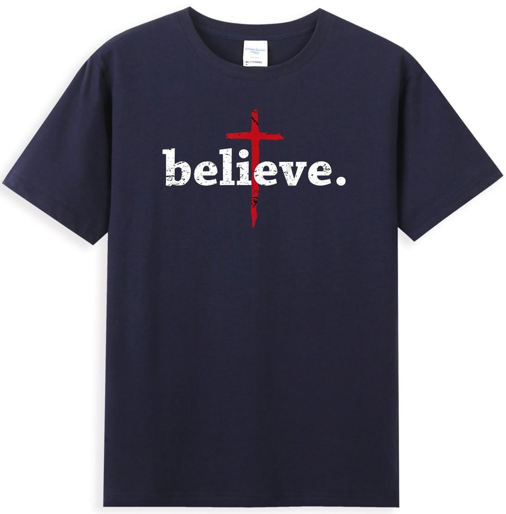 Believe In Cross Jesus Christ Christian Bible Faith God Unisexs TShirt S
