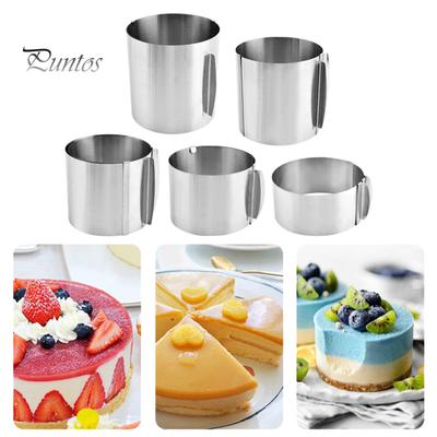 Adjustable Cake Ring for Baking And Decorating Stainless Steel Baking Tool for Desserts Versatile Round Cake Mold for Home Bakers