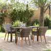 VidaXL 5-Piece Garden Dining Set Grey Wicker 3261686