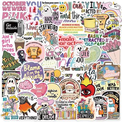 50 Cartoon Mixed Characters Graffiti Stickers Guitar Notebook Suitcase DIY Waterproof Stickers