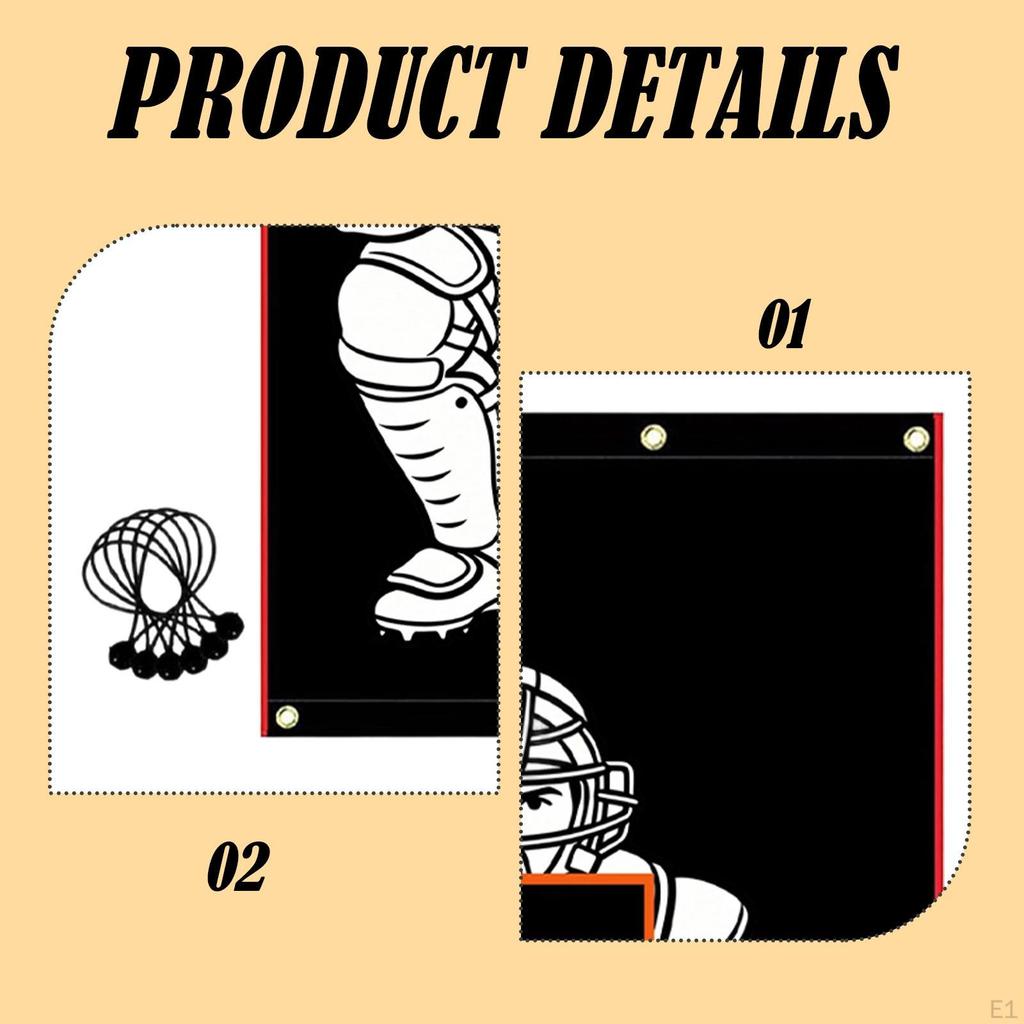 Baseball Practice Net High Easy Installation Black