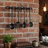 Décoration Murale d'Ustensiles en Fonte Vintage Cuillère Fourchette Décor Mural Pendentif Suspendu Rustique Cuisine Diner Ferme Art Mural avec 4 Crochets Cadeau Chef