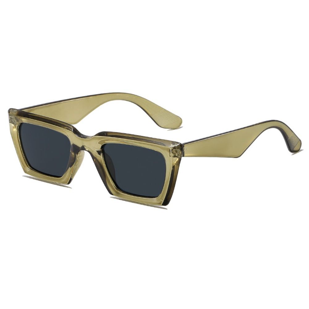 Sun-Protective Driving Glasses Punk Black Shades Glasses Square Frame Sunglasses  for Women Men