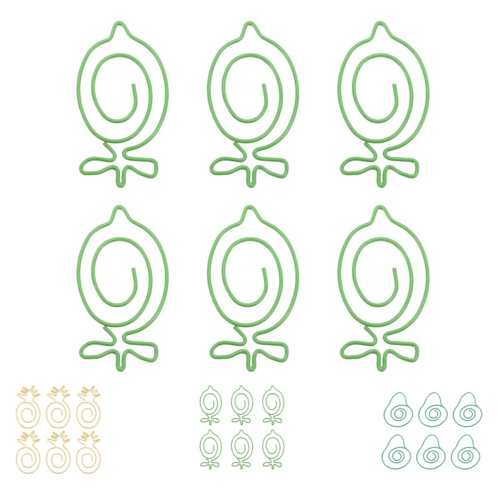 100Pcs Cute Paper Clips Lovely Fruit Design Exquisite Color Wide Application Kids Paper Clips for Of