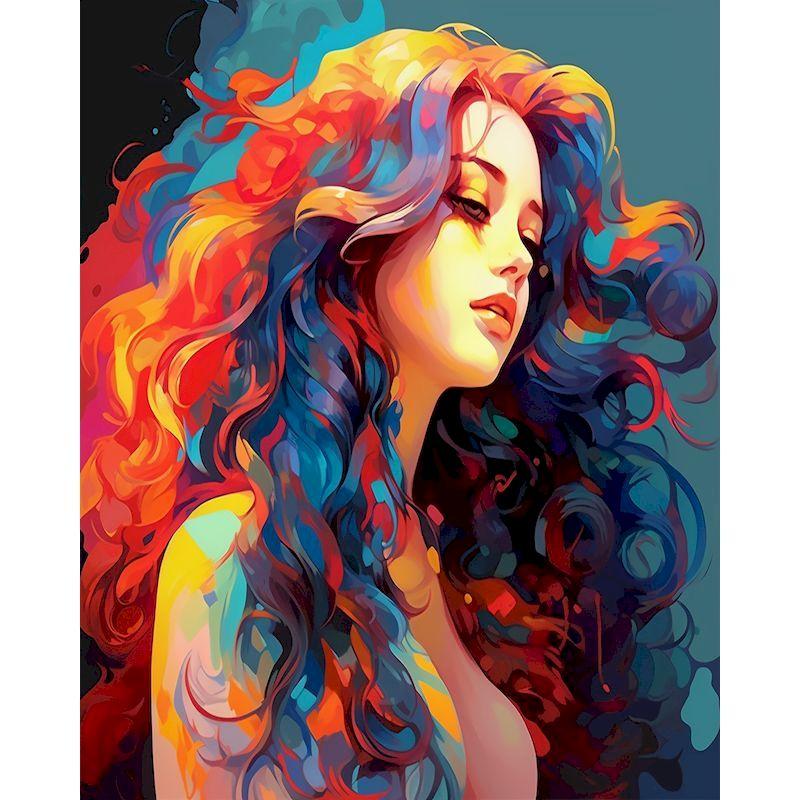 

GATYZTORY Acrylic Painting By Numbers Handmade Girls And Flowers Diy Crafts Unique Gift Kill Time Decorative Painting Paint Kit 30x20cm no frame светло-зеленый