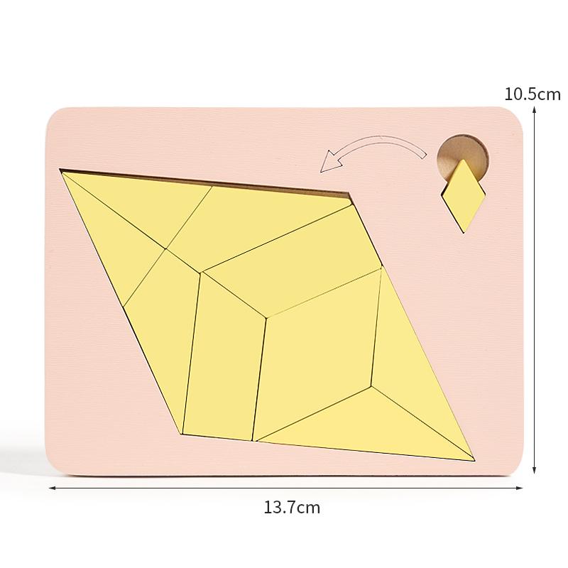 Dřevěné geometrické puzzle Výzva Nemožné Pálení mozku Dekomprese IQ Mysl Hlavolam Skládačka pro Dospělé Děti