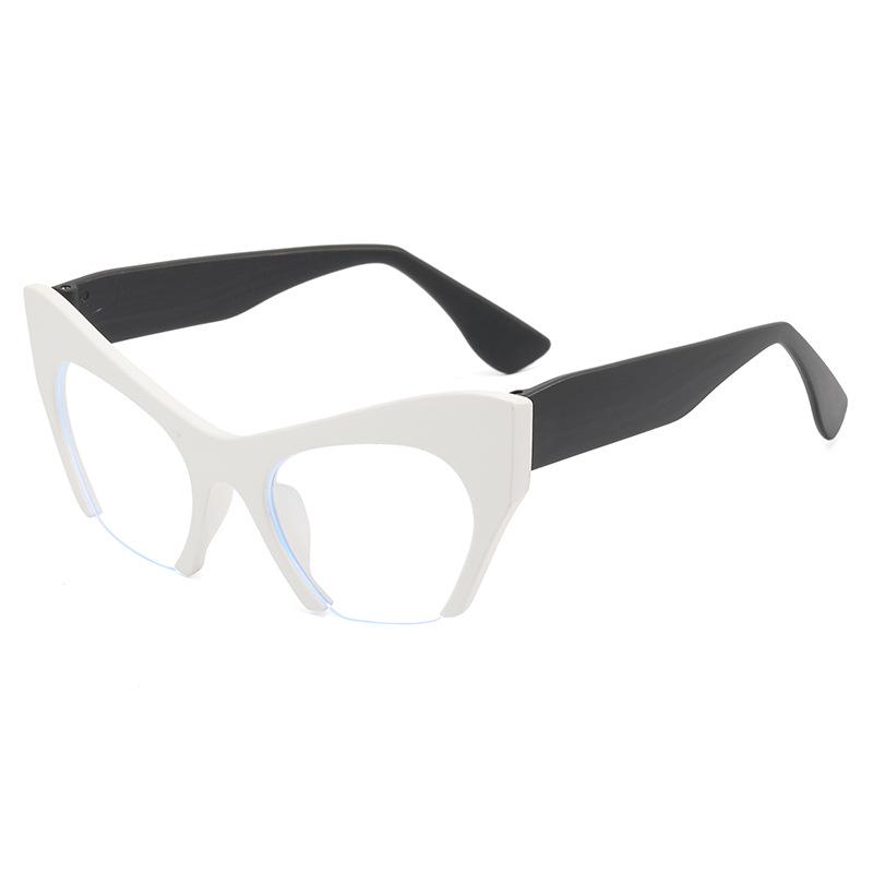 Trendy Cat Eye Anti-Blue Light Irregular Eyeglasses: European & American Fashion Style