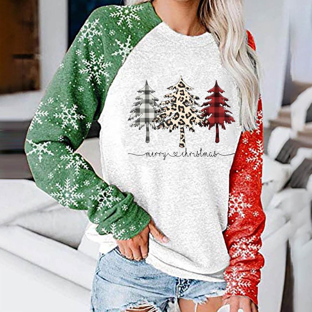 Women Fashion Summer Floral Print Long Sleeve Tunic Tops Casual Blouse