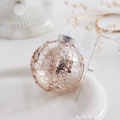 8cm Christmas Ball Pendant Ornament - DIY Christmas Tree Decoration Scene 