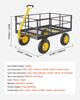 Steel Garden Cart 1400lb Capacity Heavy Duty Yard Wagon Cart 13in Tires