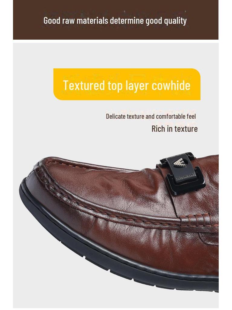 2024 Men's Premium Cowhide Leather Moccasins: Genuine Leather Casual Loafers with Round Toe