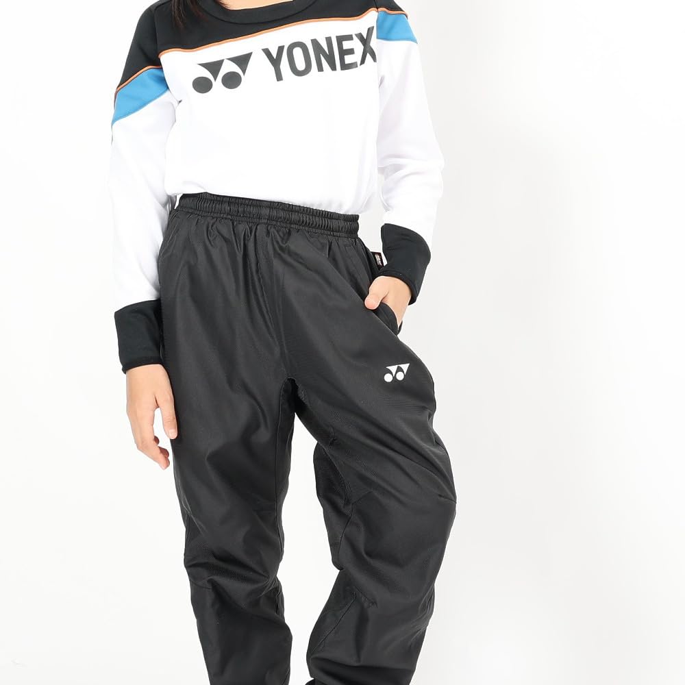 YONEX Lined Wind Warmer Pants for Black J130 Kids, (007)