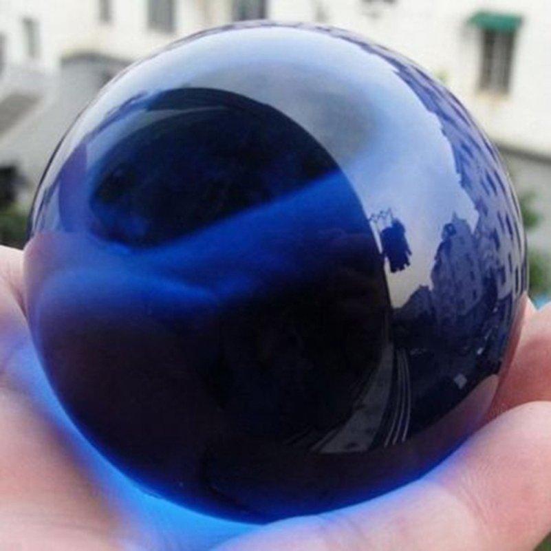 40MM Blaue Kristallkugel-Ornamente Asiatisch Selten Natürliche Magische Glaskugel Heilkugel Fotografie Dekoration Heim Dekorationskugeln