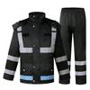 High-Visibility Raincoat & Pants Set for Traffic Safety & Rescue Duties