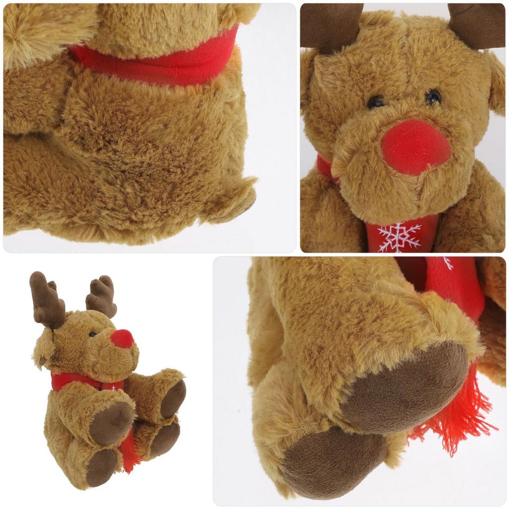 Gadpiparty Christmas Moose Plush Deer Cute Animal Body Pillow Nap Cushion Fluffy Soft Cotton Home Decor Christmas Birthday Gift Figurine Room Decor