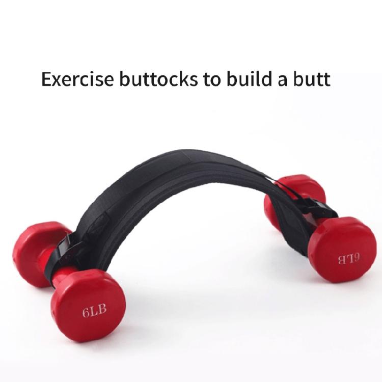 Adjustable NonSlip Exercise Bridge Belt Exercise Hip Thrusts Belt Foldable Band for Dumbbells, Kettlebells, Plates