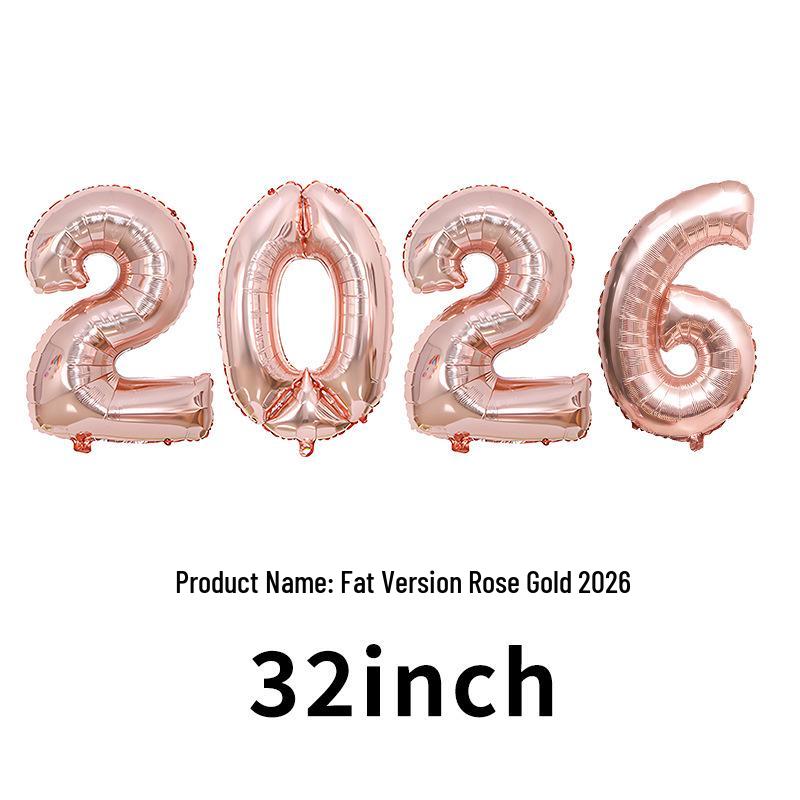 2026 New Year's Party Large 32" & 40" Number Foil Balloons Set