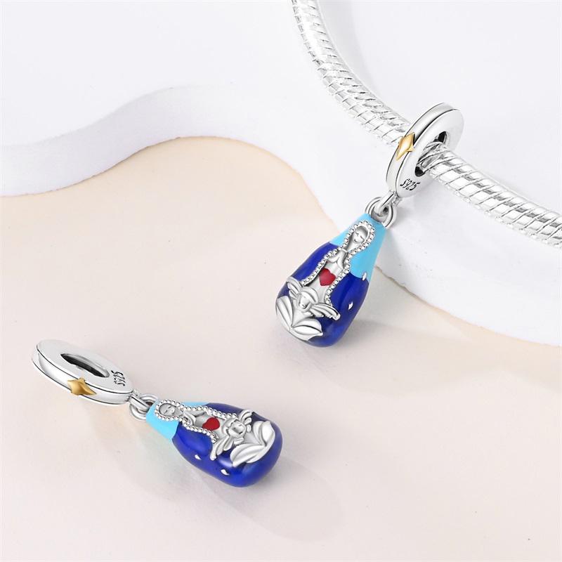 925 Silver Nossa Senhora Aparecida Dangle Cross Charms Pendants Fit Qikaola Bracelets DIY Jewelry For Women