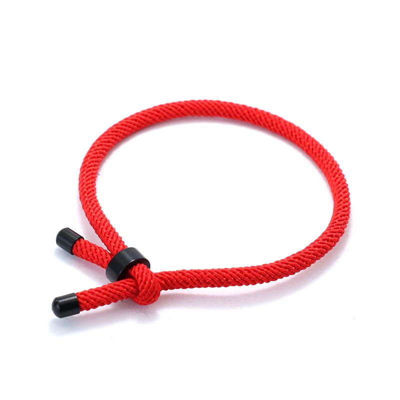 New Minimalist Lucky Red Thread Bracelet Unisex Stainless Steel Adjustable Cord Braclet Valentine Day Braslet Gift For Lovers