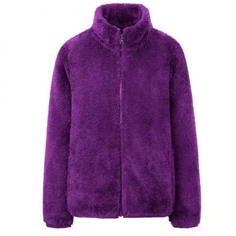 Autumn and Winter Coral Velvet Jacket for Women, Flannel Double-sided Fleece Jacket for Women, Warm and Thickened Jacket, Double-sided Fleece Lining