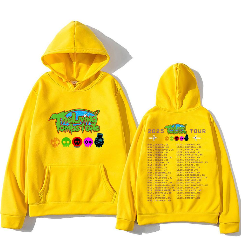 The Living Tombstone 2025 Streetwear Móda Ženy Muži Harajuku Estetické Grafické Mikiny High Street Mikiny