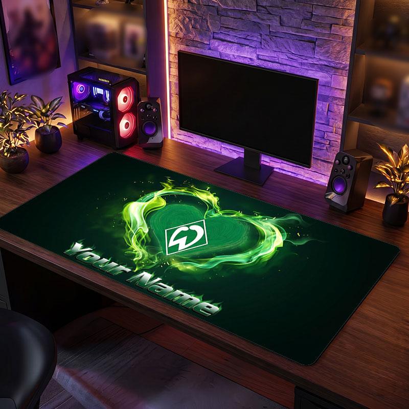Werder Bremen FC Custom Large Mouse Pad, Personalized Name Text Print, Football Logo Non‑Slip Desk Mat Gaming Gift