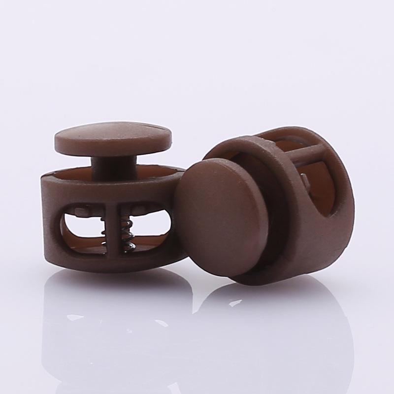 Colorful Elastic Double-Hole Spring Stopper for Shoelaces & Nylon Bags