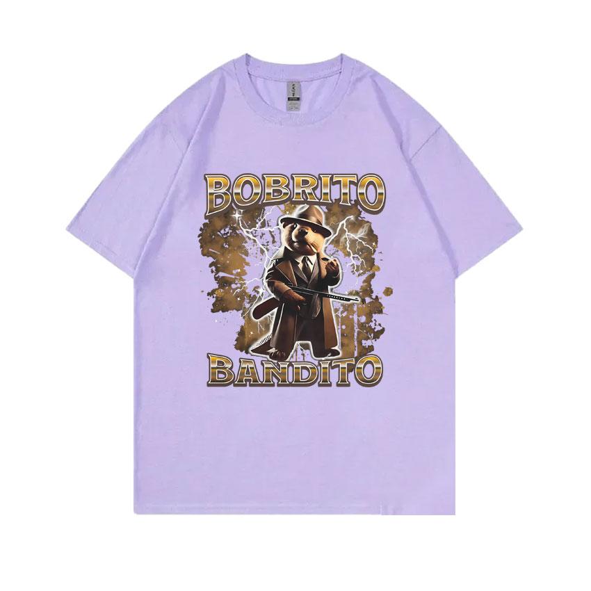 Italian Brainrot Bobrito Bandito T-shirts Capybara Funny Meme T Shirt Men Women's Fashion Casual Humor Oversized Short Sleeve