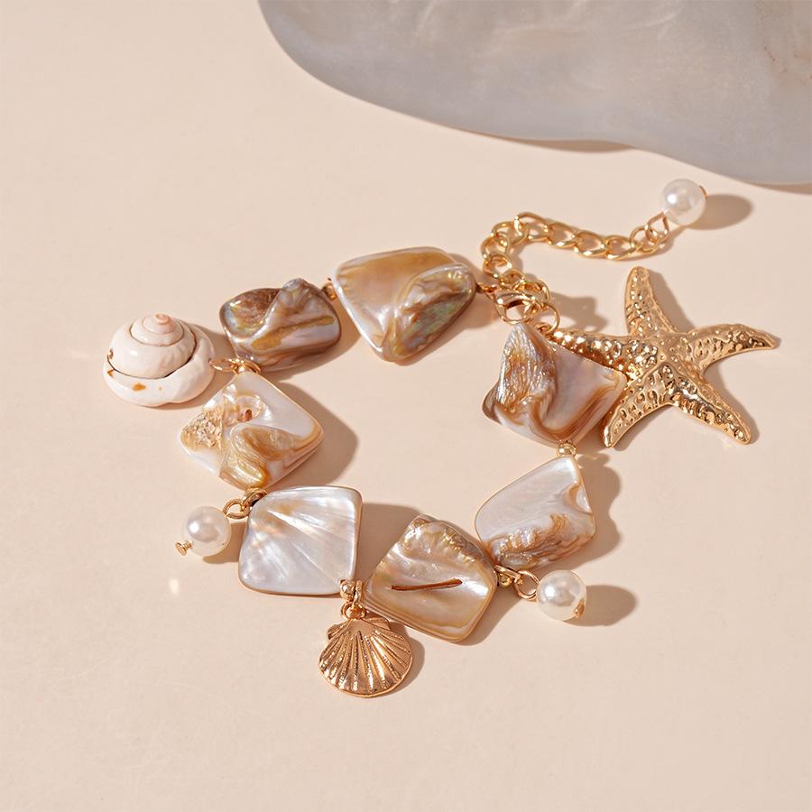 Seaside Vacation Wind Starfish Ocean Series Silver Needle Earrings Summer Personality Temperament Necklace Bracelet Earrings