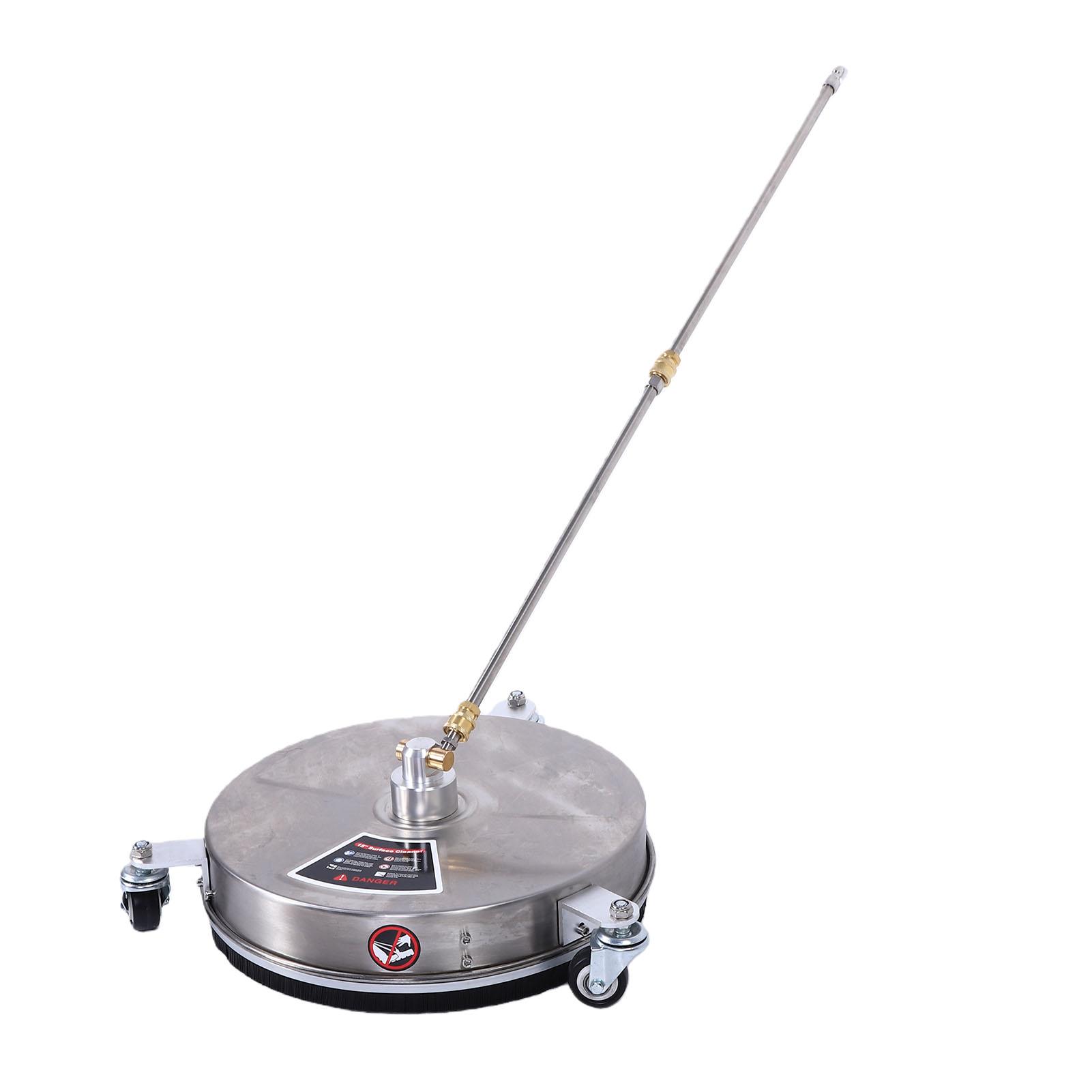 

15 Inch Pressure Washer Surface Cleaner Stainless Steel Power Washer Accessory with 2 Extension Wand Quick Connect for