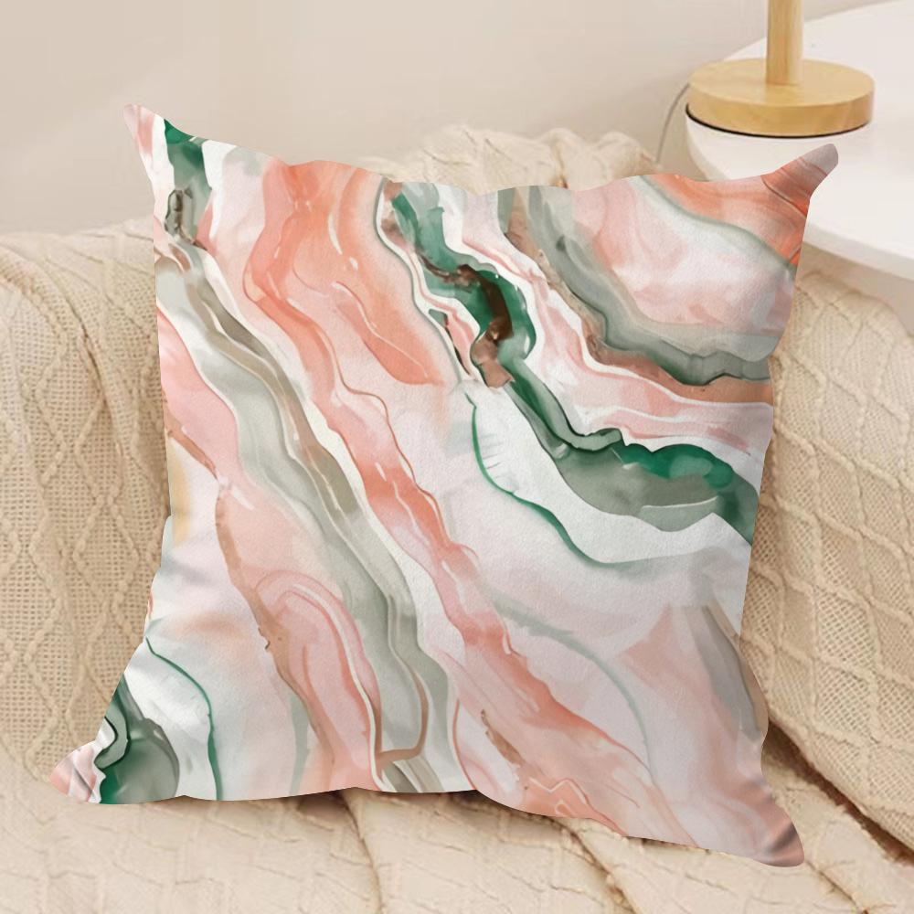 Marble pattern Cushion Cover Soft Plush Fabric DoubleSided Printed Cushion Covers for All Seasons Modern HomeDecor Gift