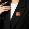 Halloween Clothing Accessory Pumpkin Candy Bowl Brooch, Rhinestone Women Accessories Holder Lapel Pin, Costume Jewelry Sparkling Pin