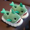 Children's Winter Warm Shark Slippers - Non-slip, Soft Cotton for Boys & Girls
