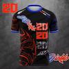 Fabio Quartararo 20 Fan T-Shirt El Diablo Moto Rider Graphic Tee 3D Print Unisex Casual Summer Short Sleeve