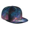 Beautiful Galaxy Space Baseball Cap Men Women Adjustable 3D Printed Snapback Flat Bill Hip Hop Hat